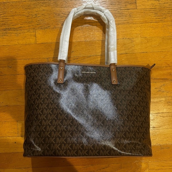 Michael Kors Logo Carter Large Top Zip Tote Bag - Picture 2 of 7